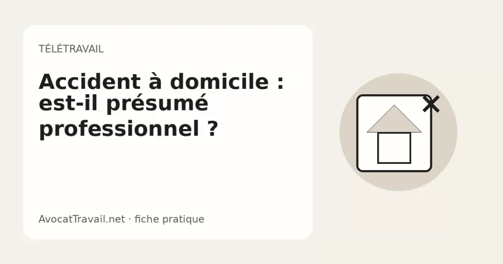 Illustration d’un accident survenu pendant une journée de télétravail à domicile