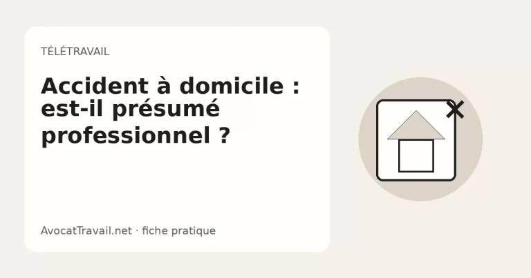 Illustration d’un accident survenu pendant une journée de télétravail à domicile