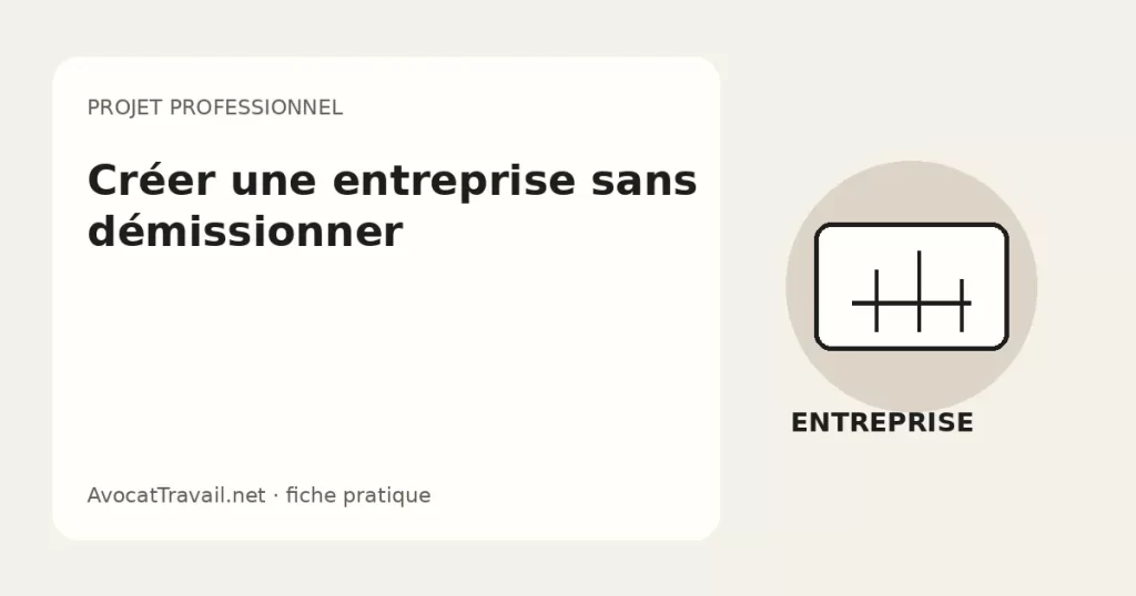 Illustration d’un salarié préparant la création d’une entreprise