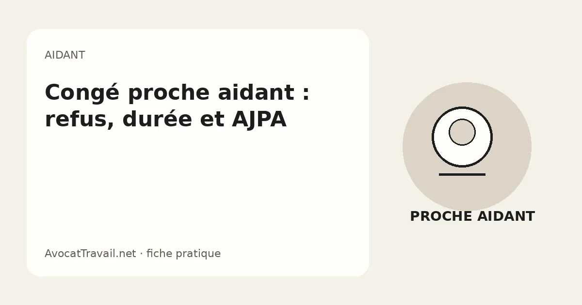 congé proche aidant 2026