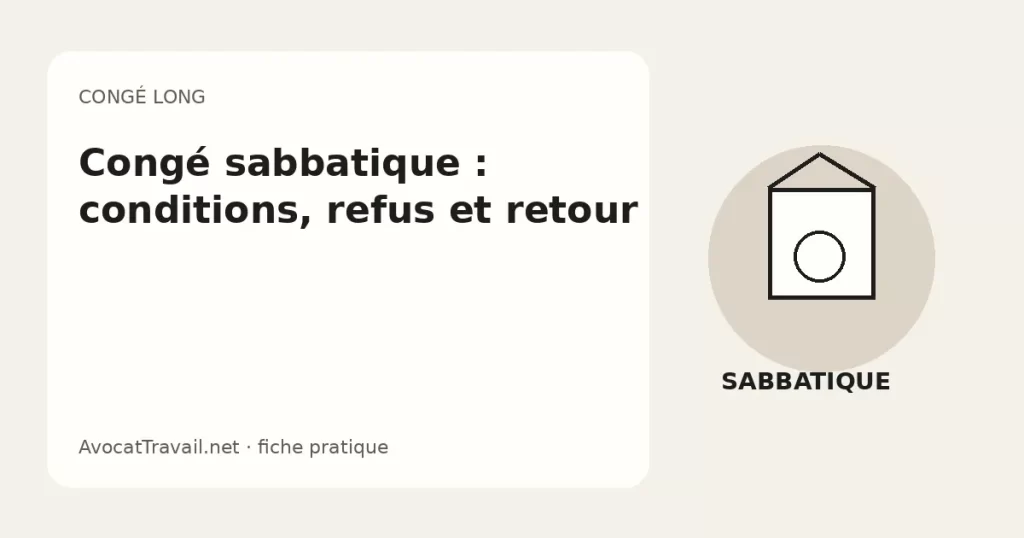 Illustration d’un salarié préparant un congé sabbatique
