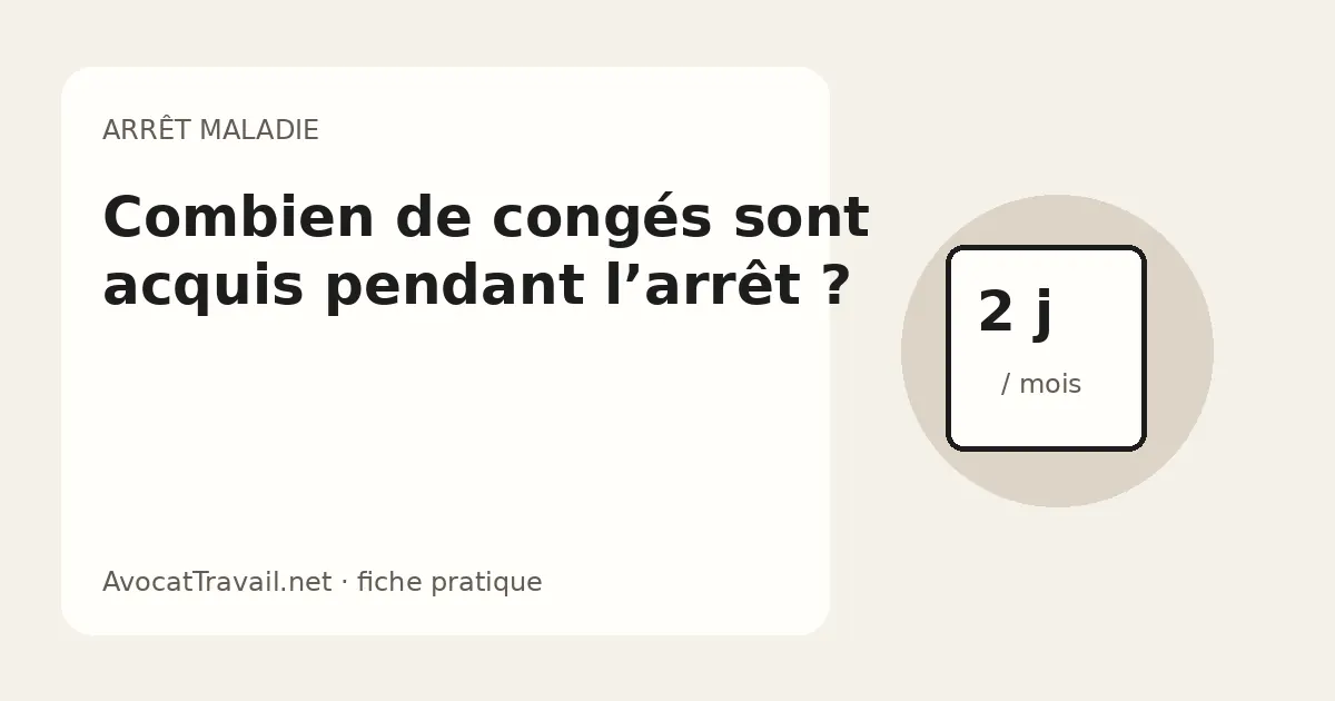 congés payés acquis pendant un arrêt maladie