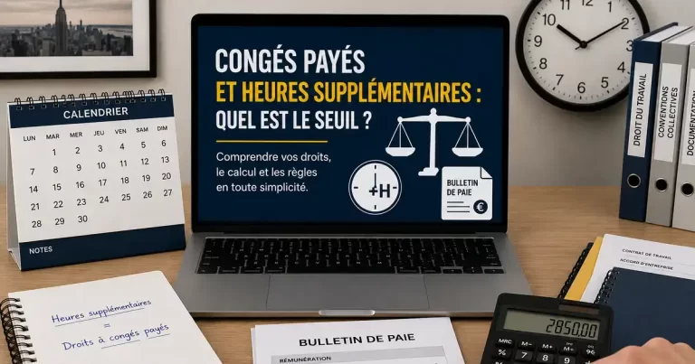 Congés payés et heures supplémentaires : seuil de déclenchement