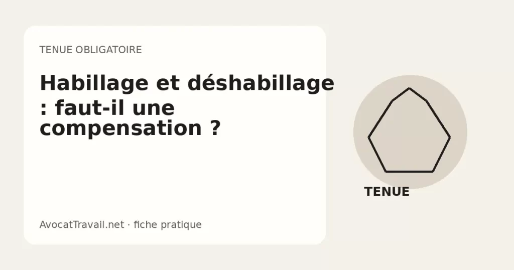 Illustration d’une tenue de travail obligatoire et du temps d’habillage