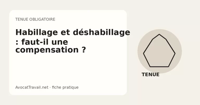 Illustration d’une tenue de travail obligatoire et du temps d’habillage