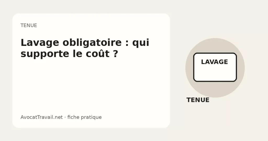 Illustration des frais de lavage et d’entretien d’une tenue de travail obligatoire