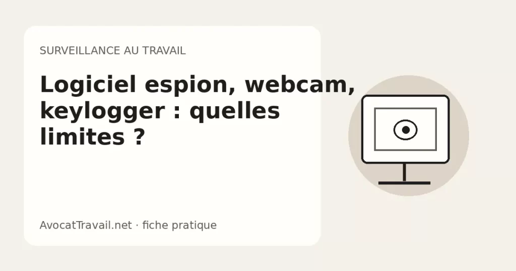 Illustration d’un ordinateur professionnel associé à un dispositif de surveillance numérique