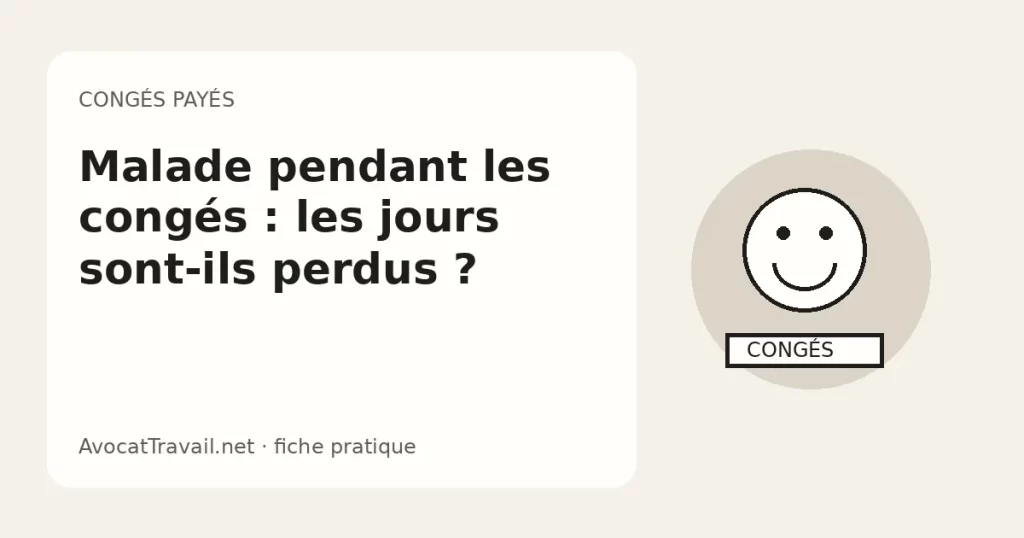 maladie pendant les congés payés et report