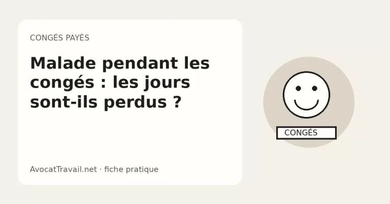 maladie pendant les congés payés et report