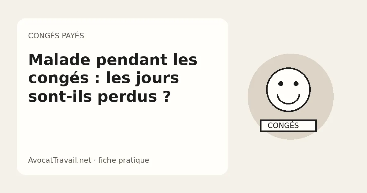 maladie pendant les congés payés et report