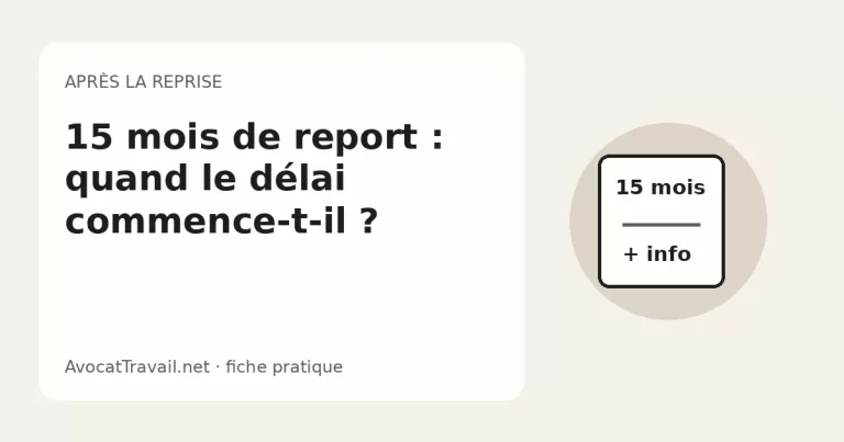 report de 15 mois des congés payés après arrêt maladie