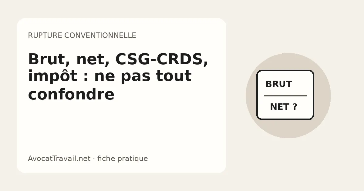 rupture conventionnelle 2026 du brut au net