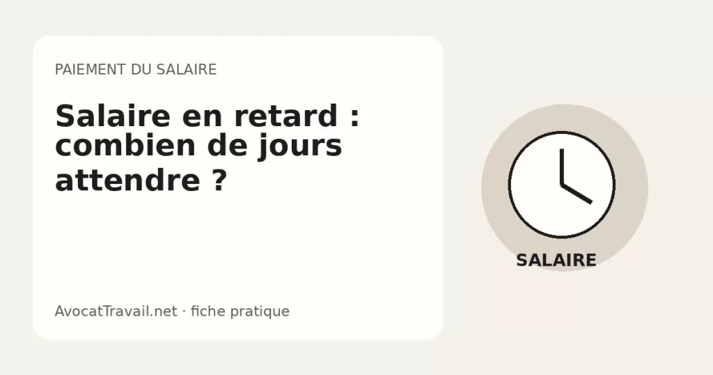 Illustration d’une horloge représentant un salaire versé en retard