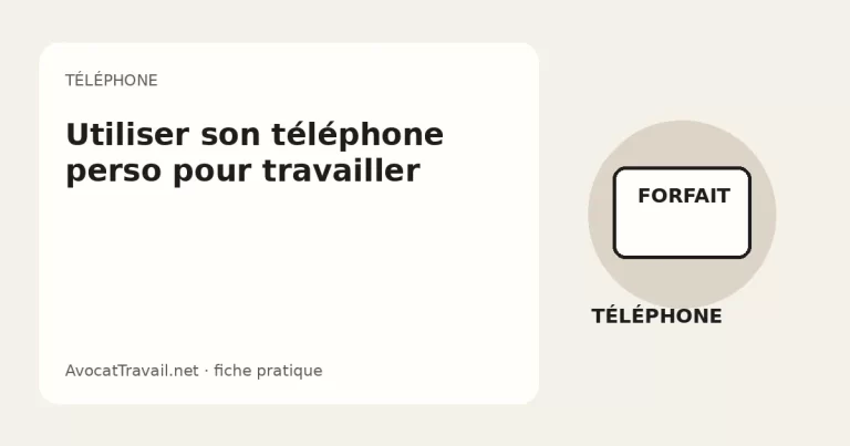 Illustration d’un salarié utilisant son téléphone personnel pour des besoins professionnels