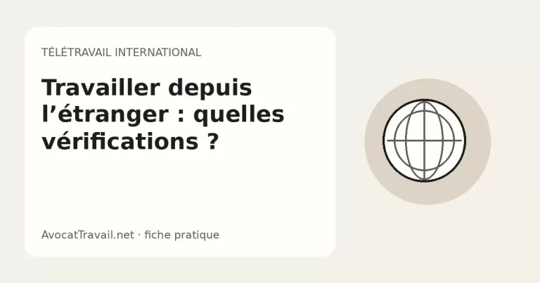 Illustration du télétravail depuis un pays étranger avec un globe