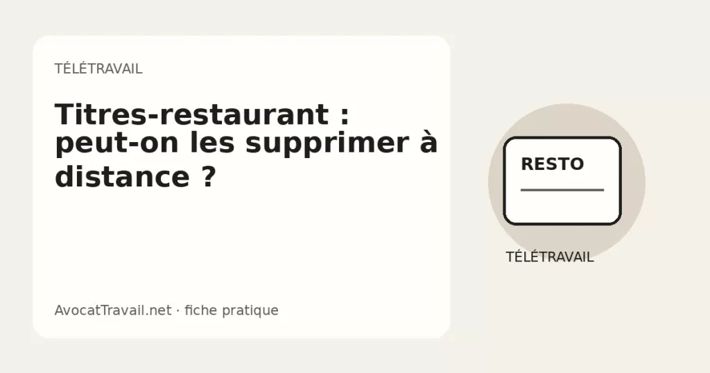 Illustration de titres-restaurant utilisés pendant une journée de télétravail