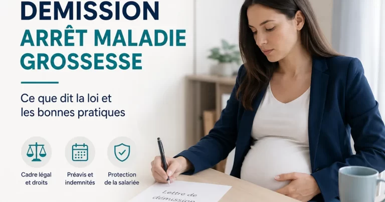 démission arrêt maladie grossesse