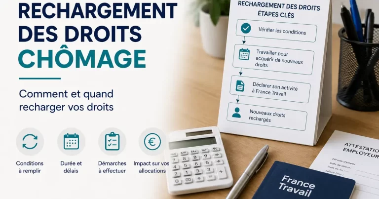 rechargement des droits chômage