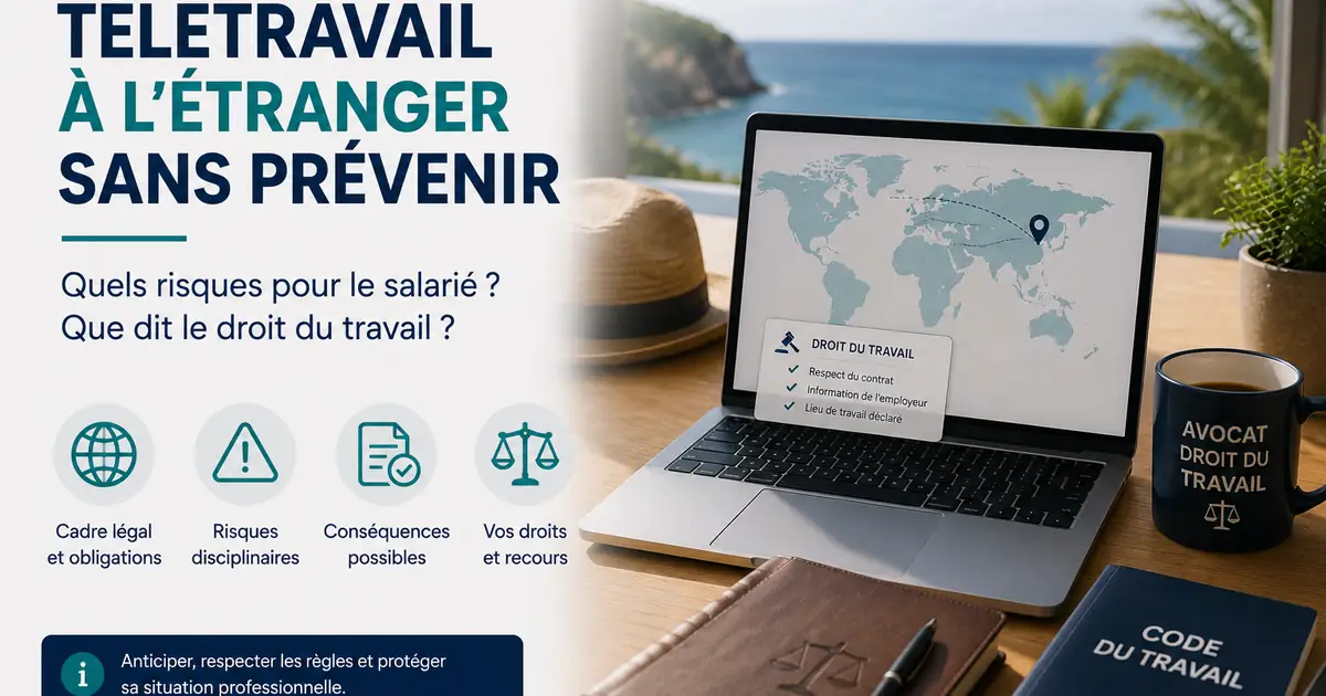 télétravail à l’étranger sans prévenir l’employeur
