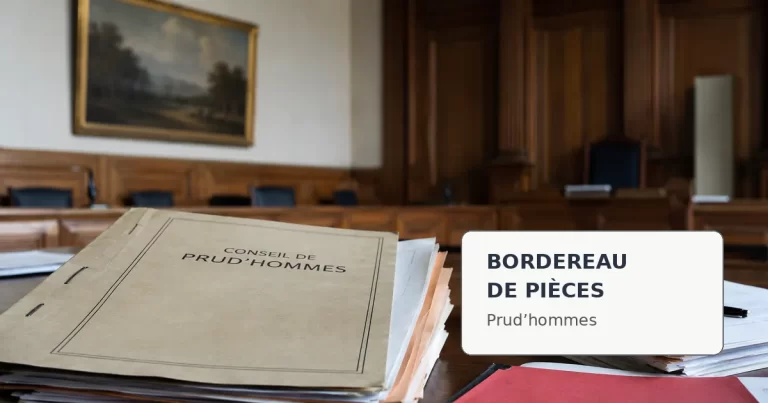 bordereau de pièces prud’hommes