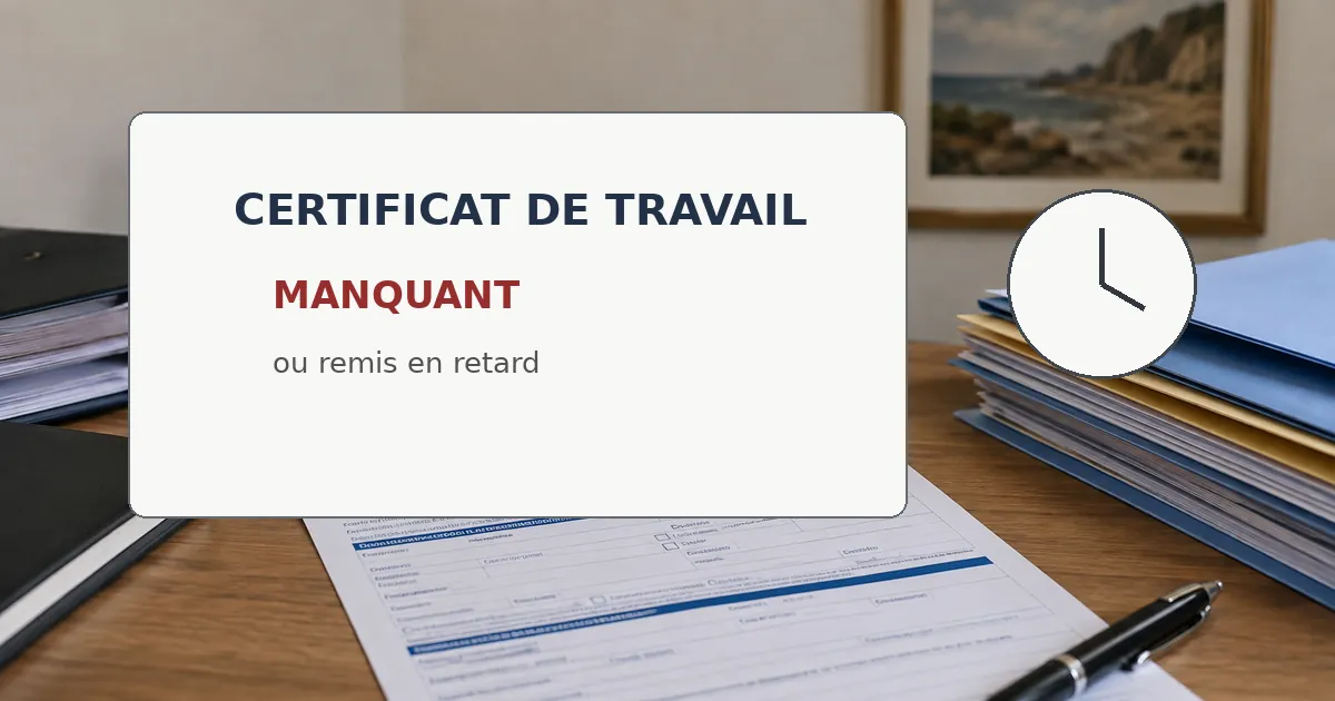 certificat de travail manquant retard