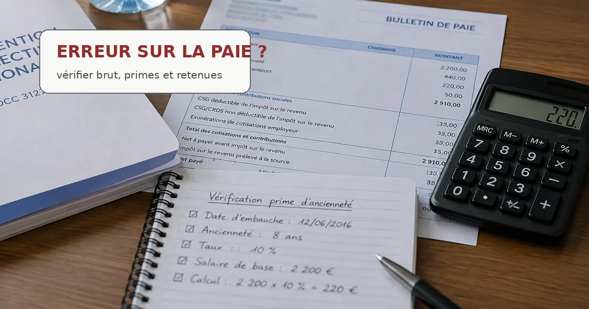 erreur sur une fiche de paie