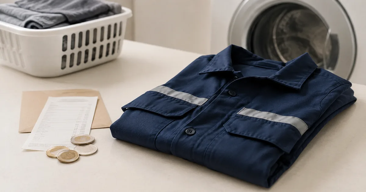 lavage et entretien de la tenue de travail