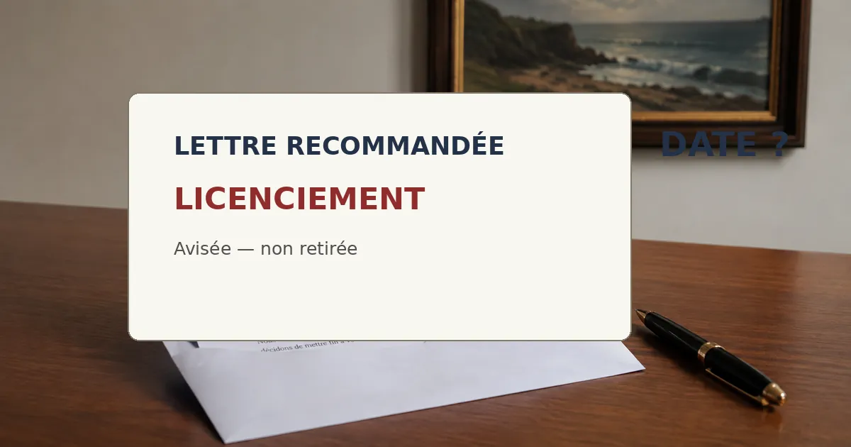 lettre de licenciement non retirée