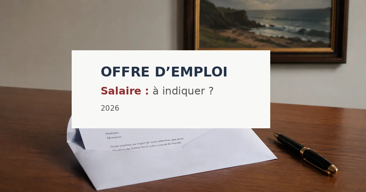 salaire dans une offre d’emploi
