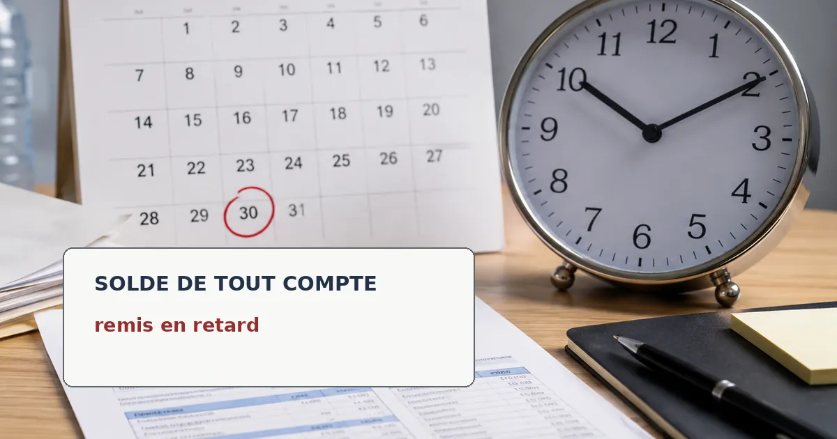 solde de tout compte retard