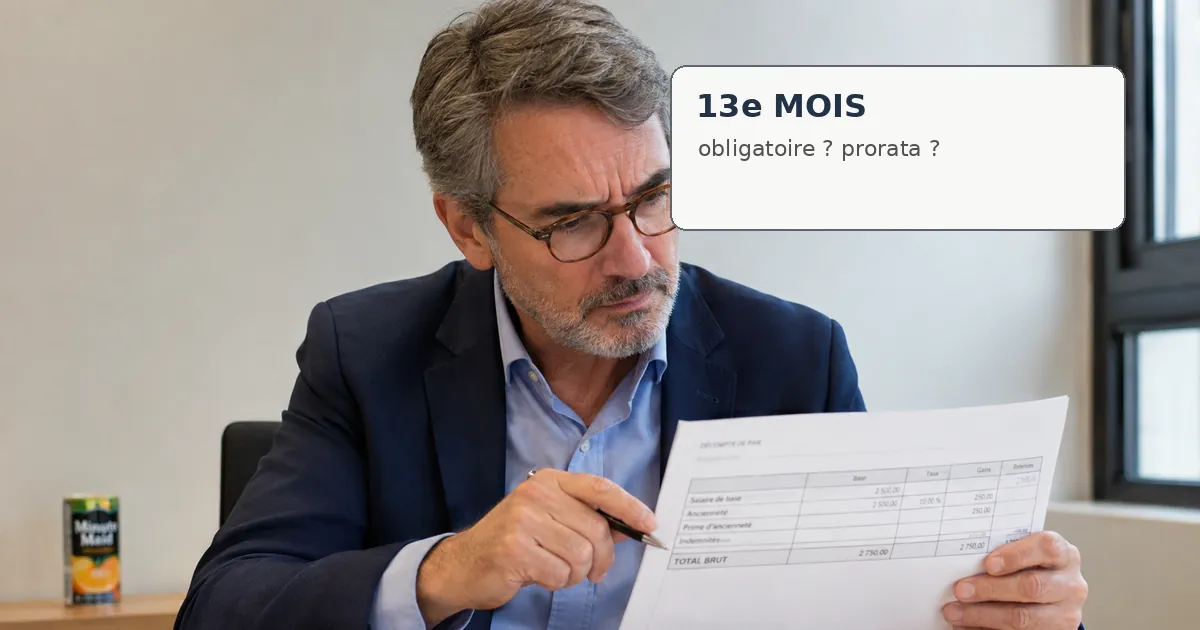 13e mois obligatoire et prorata
